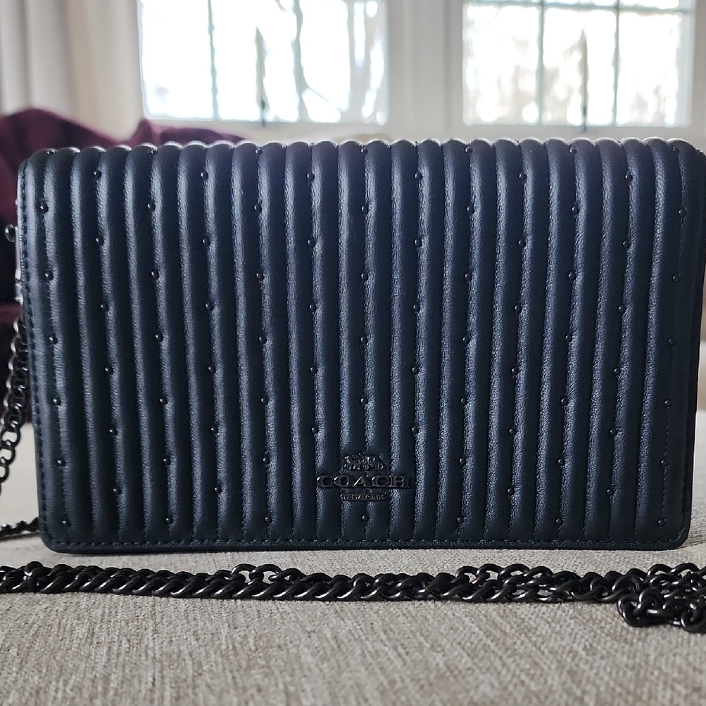 Coach Callie Foldover Chain Clutch Bag